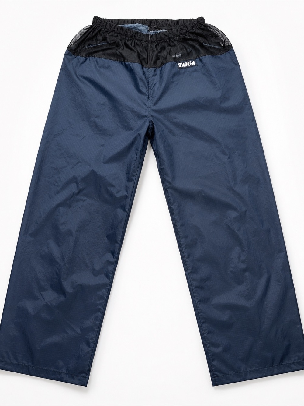 Vintage Taiga Made in Canada Waterproof Rain Pants Ripstop Shell Pants Navy Blue